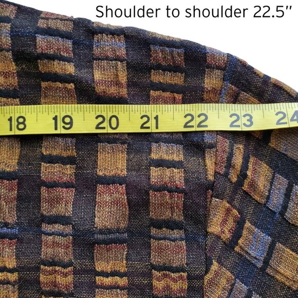 Jhane Barnes Vintage Wool Blend Coogi - Style Crewneck Flat Knit Sweater XL - Picture 11 of 14